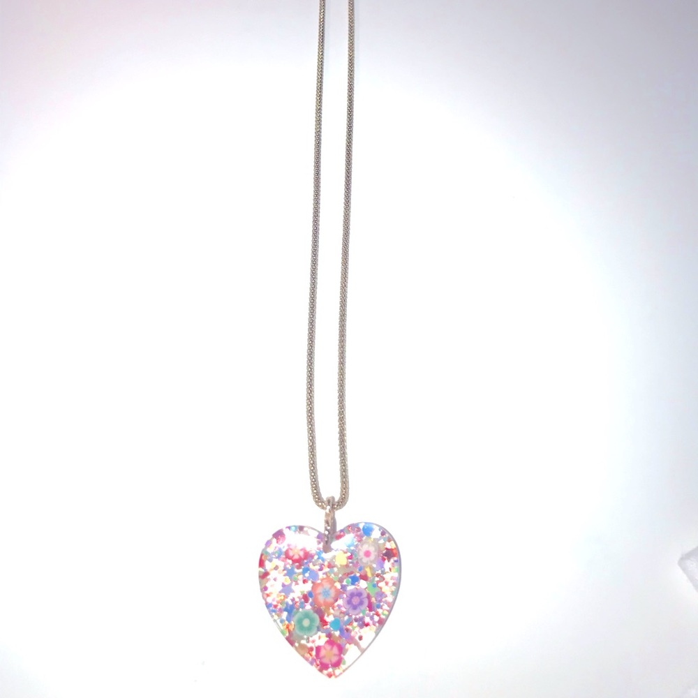 Gold Plated Necklace With Handmade Epoxy Pendant